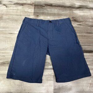 Hurley Mid Rise Chino Flat Front Shorts Navy Blue Men’s Size 30